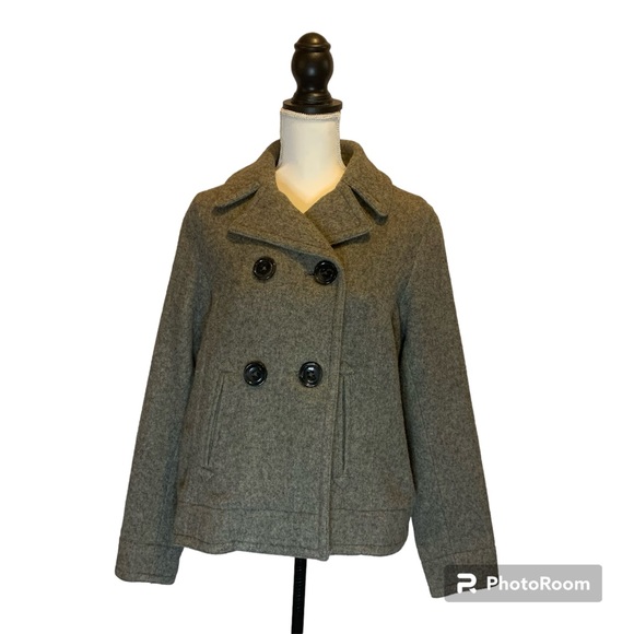 GAP Wool and Mohair Double Breasted Pea Coat Size Large - Picture 1 of 10